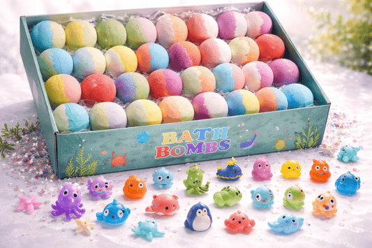 Kids Bath Bombs with Surprise Toys, 24 Pack