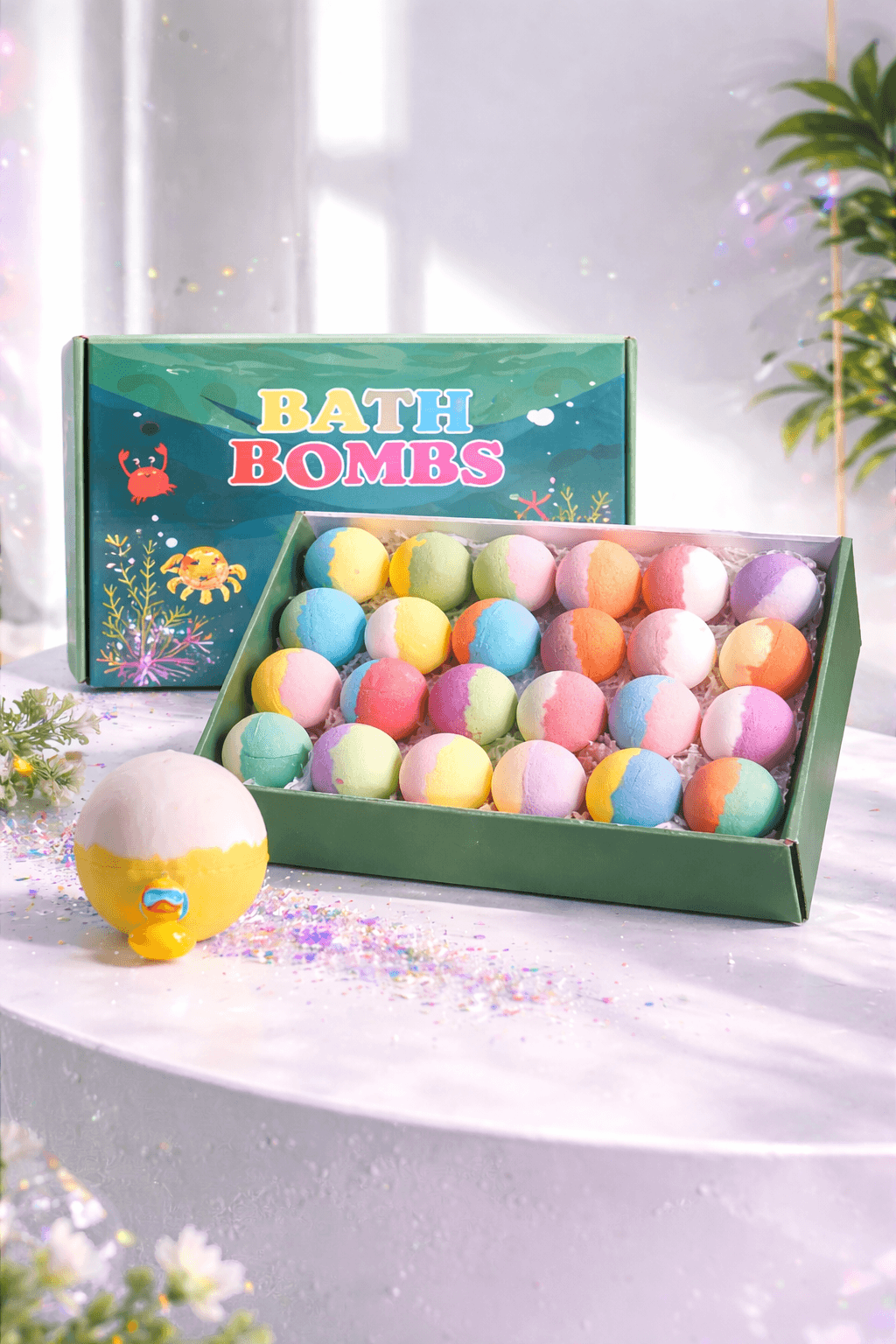 Kids Bath Bombs with Surprise Toys, 24 Pack