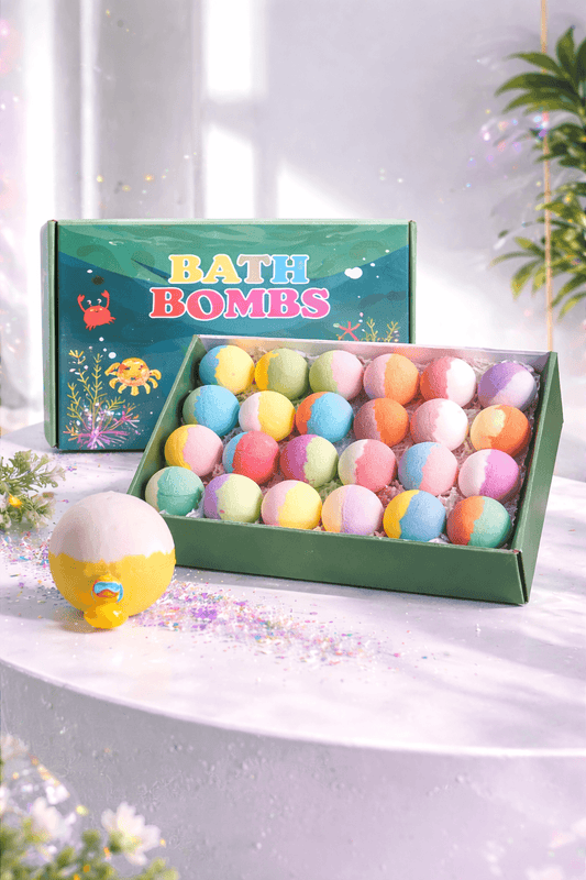 Kids Bath Bombs with Surprise Toys, 24 Pack